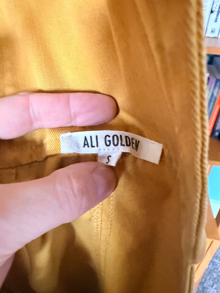Like New Ali Golden Mustard Overalls — image 7 of 7